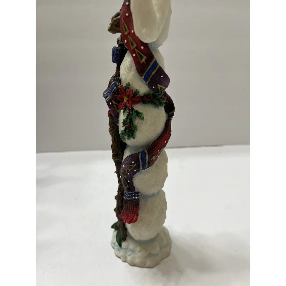 Vtg Christmas Lenox Winter Friend Pencil Snowman Figure W/ Cardinal 11.5